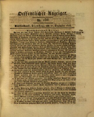 Amtsblatt für den Regierungsbezirk Düsseldorf Dienstag 27. Dezember 1825