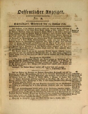 Amtsblatt für den Regierungsbezirk Düsseldorf Mittwoch 11. Januar 1826