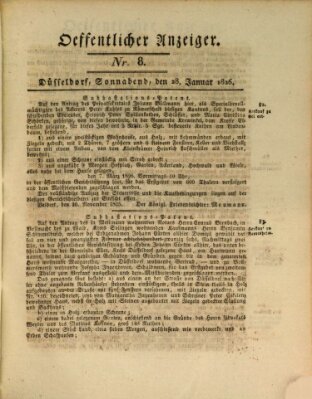 Amtsblatt für den Regierungsbezirk Düsseldorf Samstag 28. Januar 1826