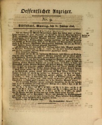 Amtsblatt für den Regierungsbezirk Düsseldorf Montag 30. Januar 1826