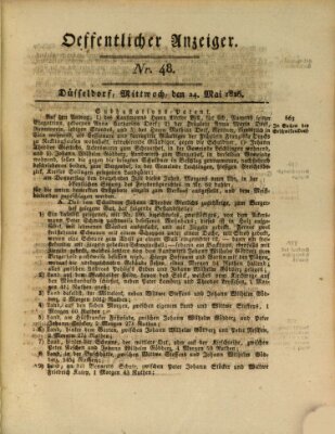 Amtsblatt für den Regierungsbezirk Düsseldorf Mittwoch 24. Mai 1826