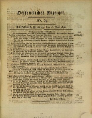 Amtsblatt für den Regierungsbezirk Düsseldorf Freitag 16. Juni 1826