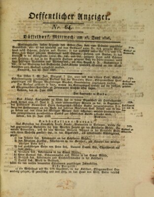 Amtsblatt für den Regierungsbezirk Düsseldorf Mittwoch 28. Juni 1826