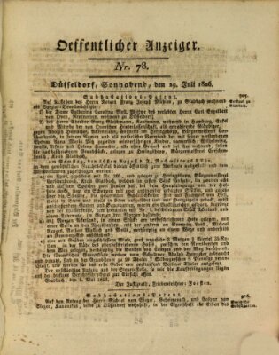 Amtsblatt für den Regierungsbezirk Düsseldorf Samstag 29. Juli 1826