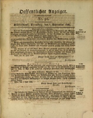 Amtsblatt für den Regierungsbezirk Düsseldorf Dienstag 5. September 1826