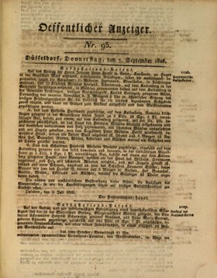 Amtsblatt für den Regierungsbezirk Düsseldorf Donnerstag 7. September 1826