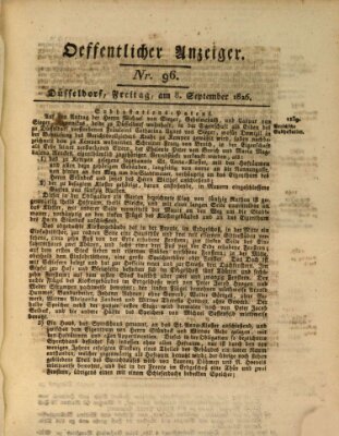 Amtsblatt für den Regierungsbezirk Düsseldorf Freitag 8. September 1826