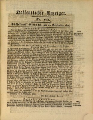 Amtsblatt für den Regierungsbezirk Düsseldorf Mittwoch 27. September 1826