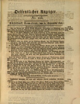 Amtsblatt für den Regierungsbezirk Düsseldorf Samstag 30. September 1826