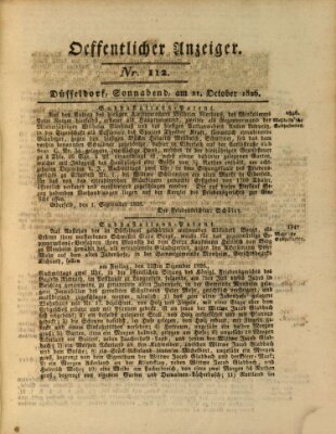 Amtsblatt für den Regierungsbezirk Düsseldorf Samstag 21. Oktober 1826