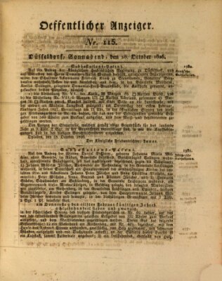 Amtsblatt für den Regierungsbezirk Düsseldorf Samstag 28. Oktober 1826