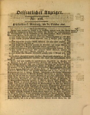 Amtsblatt für den Regierungsbezirk Düsseldorf Montag 30. Oktober 1826