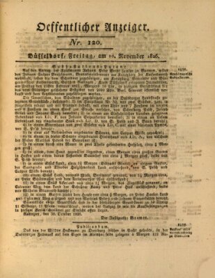 Amtsblatt für den Regierungsbezirk Düsseldorf Freitag 10. November 1826