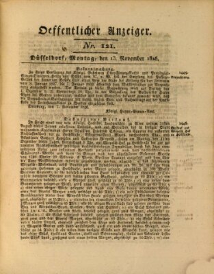 Amtsblatt für den Regierungsbezirk Düsseldorf Montag 13. November 1826