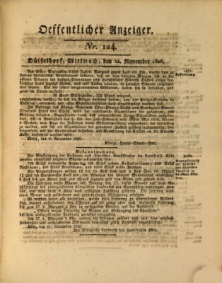 Amtsblatt für den Regierungsbezirk Düsseldorf Mittwoch 22. November 1826