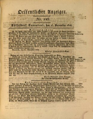 Amtsblatt für den Regierungsbezirk Düsseldorf Samstag 25. November 1826