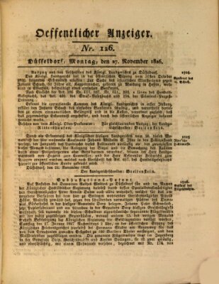 Amtsblatt für den Regierungsbezirk Düsseldorf Montag 27. November 1826