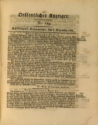 Amtsblatt für den Regierungsbezirk Düsseldorf Samstag 2. Dezember 1826