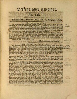 Amtsblatt für den Regierungsbezirk Düsseldorf Donnerstag 30. November 1826