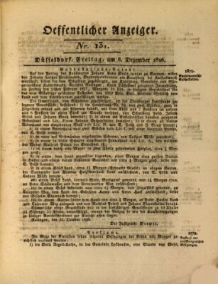 Amtsblatt für den Regierungsbezirk Düsseldorf Freitag 8. Dezember 1826