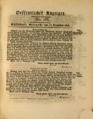 Amtsblatt für den Regierungsbezirk Düsseldorf Mittwoch 13. Dezember 1826