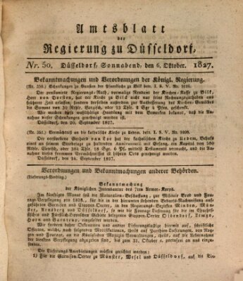 Amtsblatt für den Regierungsbezirk Düsseldorf Samstag 6. Oktober 1827