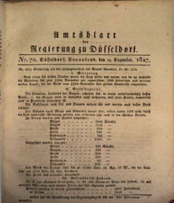 Amtsblatt für den Regierungsbezirk Düsseldorf Samstag 29. Dezember 1827