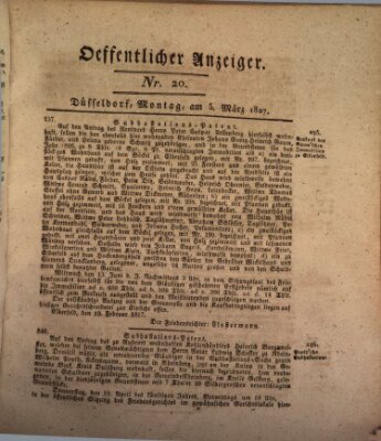 Amtsblatt für den Regierungsbezirk Düsseldorf Montag 5. März 1827