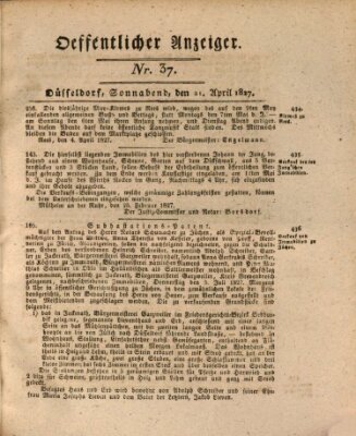 Amtsblatt für den Regierungsbezirk Düsseldorf Samstag 21. April 1827