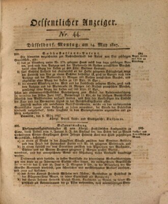 Amtsblatt für den Regierungsbezirk Düsseldorf Montag 14. Mai 1827