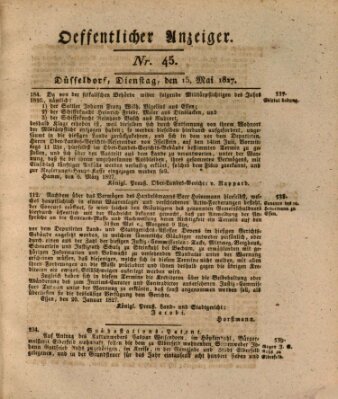 Amtsblatt für den Regierungsbezirk Düsseldorf Dienstag 15. Mai 1827