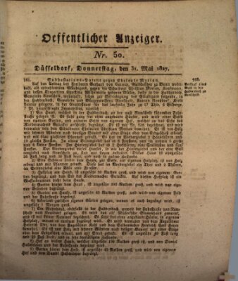 Amtsblatt für den Regierungsbezirk Düsseldorf Donnerstag 31. Mai 1827