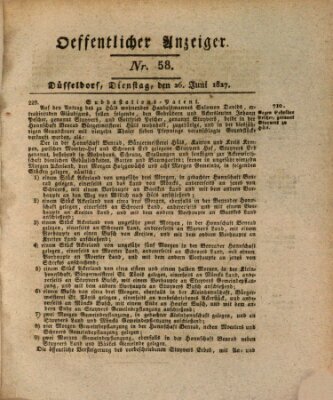 Amtsblatt für den Regierungsbezirk Düsseldorf Dienstag 26. Juni 1827