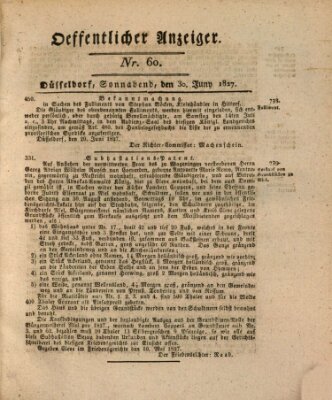 Amtsblatt für den Regierungsbezirk Düsseldorf Samstag 30. Juni 1827