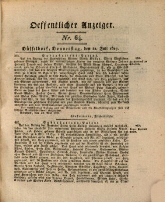 Amtsblatt für den Regierungsbezirk Düsseldorf Donnerstag 12. Juli 1827