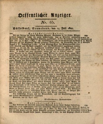 Amtsblatt für den Regierungsbezirk Düsseldorf Samstag 14. Juli 1827