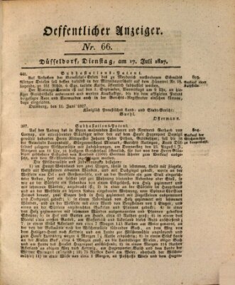 Amtsblatt für den Regierungsbezirk Düsseldorf Dienstag 17. Juli 1827