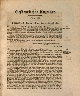 Amtsblatt für den Regierungsbezirk Düsseldorf Donnerstag 9. August 1827