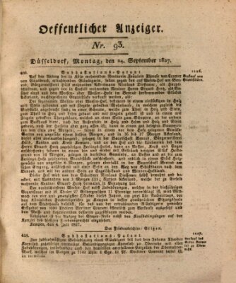 Amtsblatt für den Regierungsbezirk Düsseldorf Montag 24. September 1827