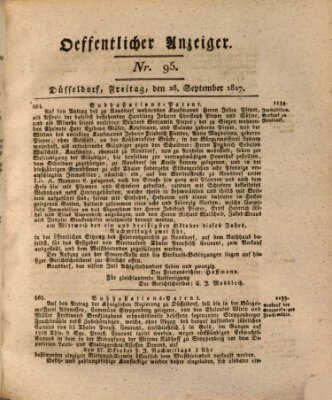 Amtsblatt für den Regierungsbezirk Düsseldorf Freitag 28. September 1827