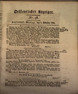 Amtsblatt für den Regierungsbezirk Düsseldorf Montag 8. Oktober 1827