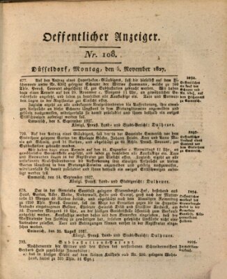 Amtsblatt für den Regierungsbezirk Düsseldorf Montag 5. November 1827