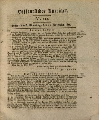 Amtsblatt für den Regierungsbezirk Düsseldorf Montag 12. November 1827