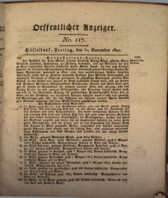 Amtsblatt für den Regierungsbezirk Düsseldorf Freitag 30. November 1827