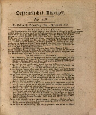 Amtsblatt für den Regierungsbezirk Düsseldorf Dienstag 4. Dezember 1827