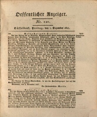 Amtsblatt für den Regierungsbezirk Düsseldorf Freitag 7. Dezember 1827