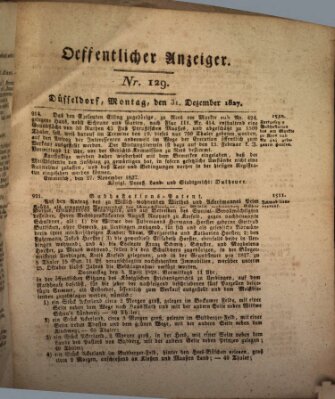 Amtsblatt für den Regierungsbezirk Düsseldorf Montag 31. Dezember 1827