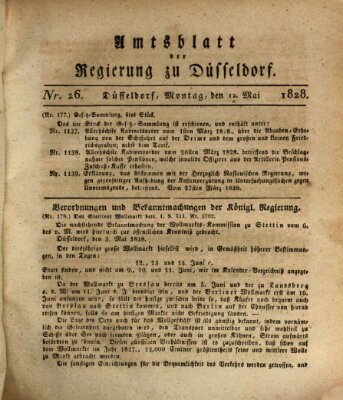 Amtsblatt für den Regierungsbezirk Düsseldorf Montag 12. Mai 1828