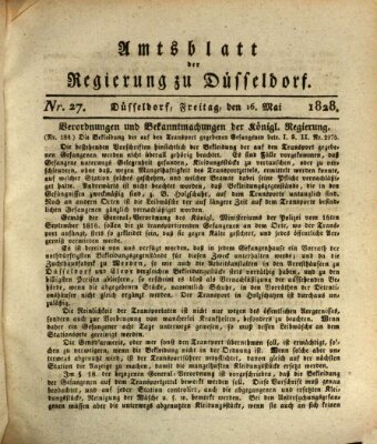 Amtsblatt für den Regierungsbezirk Düsseldorf Freitag 16. Mai 1828