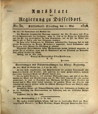 Amtsblatt für den Regierungsbezirk Düsseldorf Dienstag 27. Mai 1828